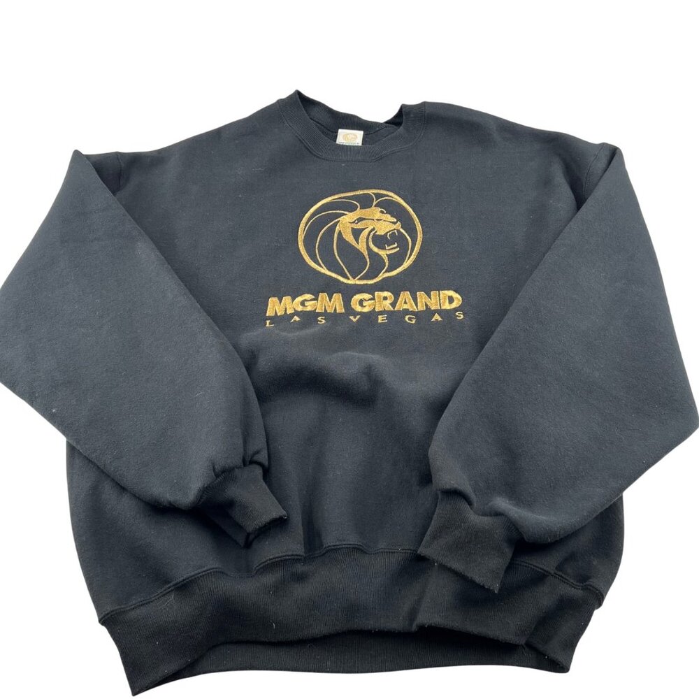 MGM‎ Grand Las Vegas Black Sweatshirt X-Large Cotton/Polyester USA